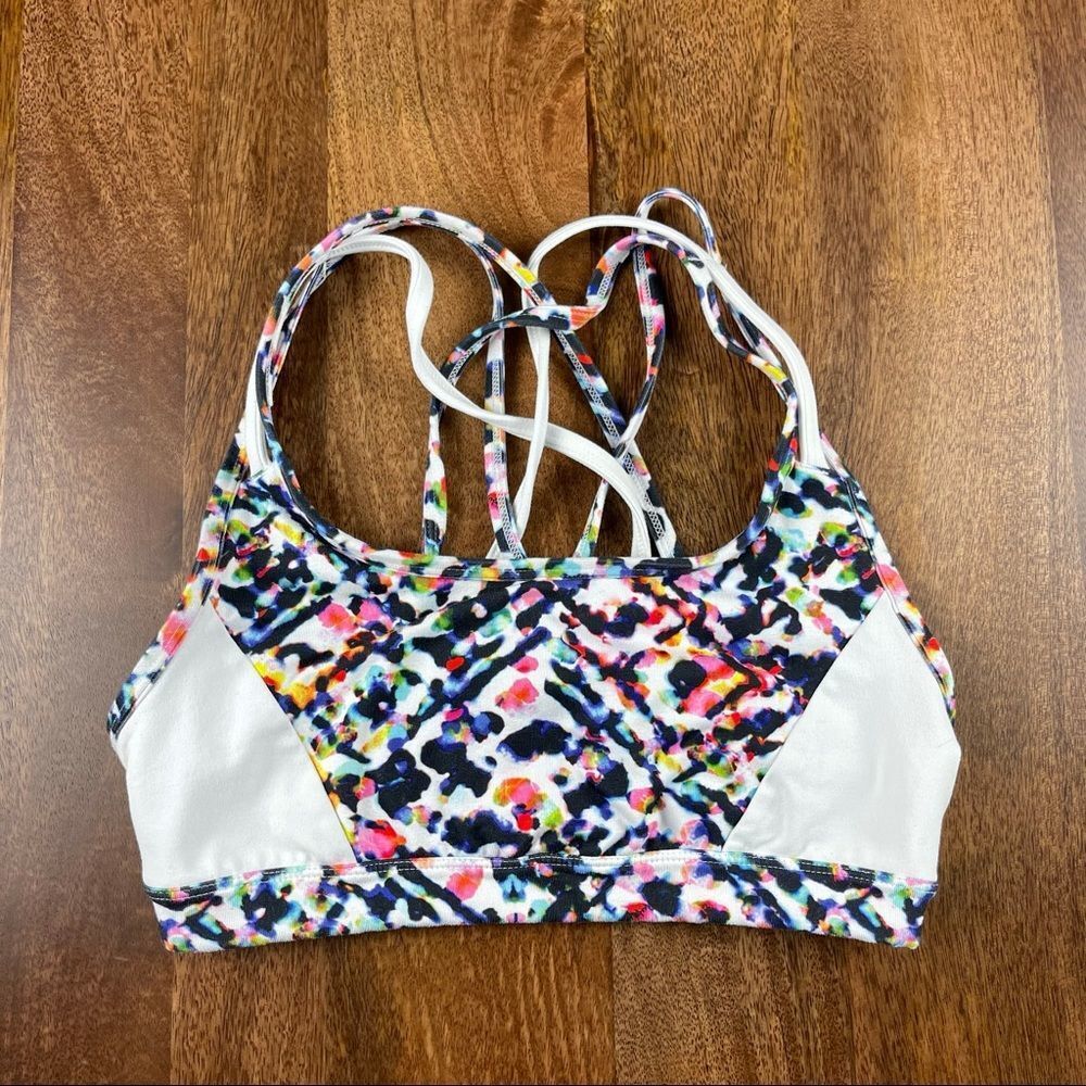 Athleta Splattered Print Fully Focused Bra Size XS